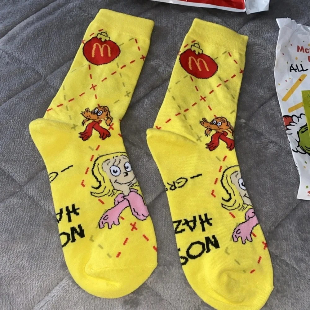 2025 McDONALD'S Grinch Christmas Adult Happy Meal‎ Socks YELLOW